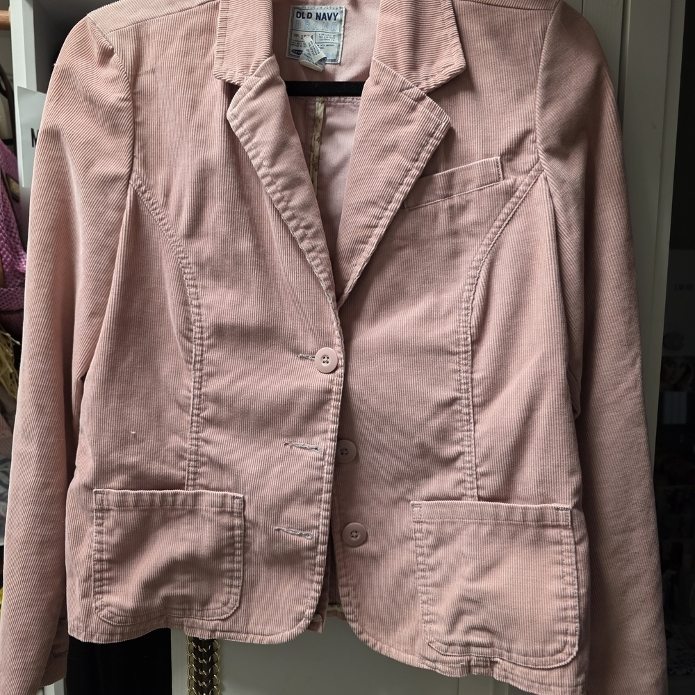 Old Navy Women's Pink Corduroy Blazer